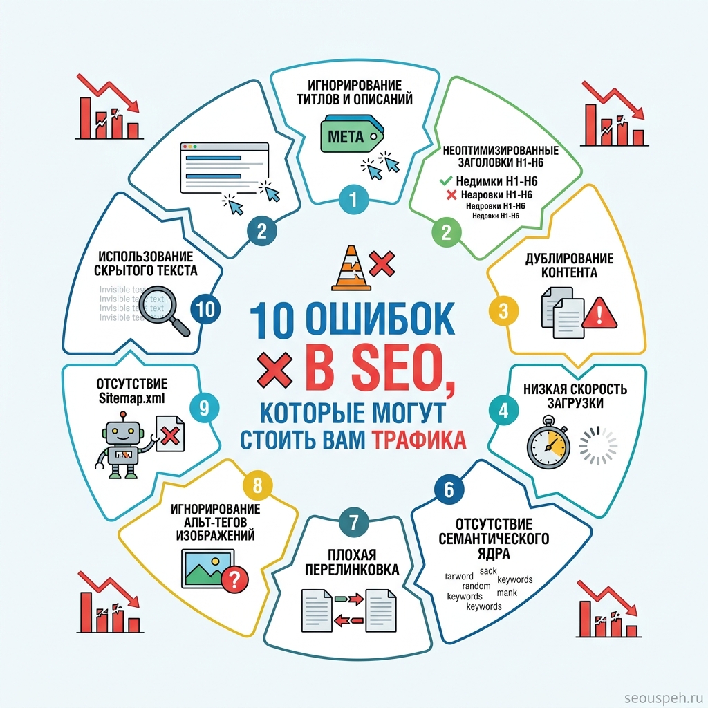 10 ошибок в SEO, которые могут стоить вам трафика