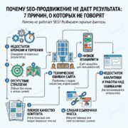 Почему SEO-продвижение не дает результата: 7 причин, о которых не говорят